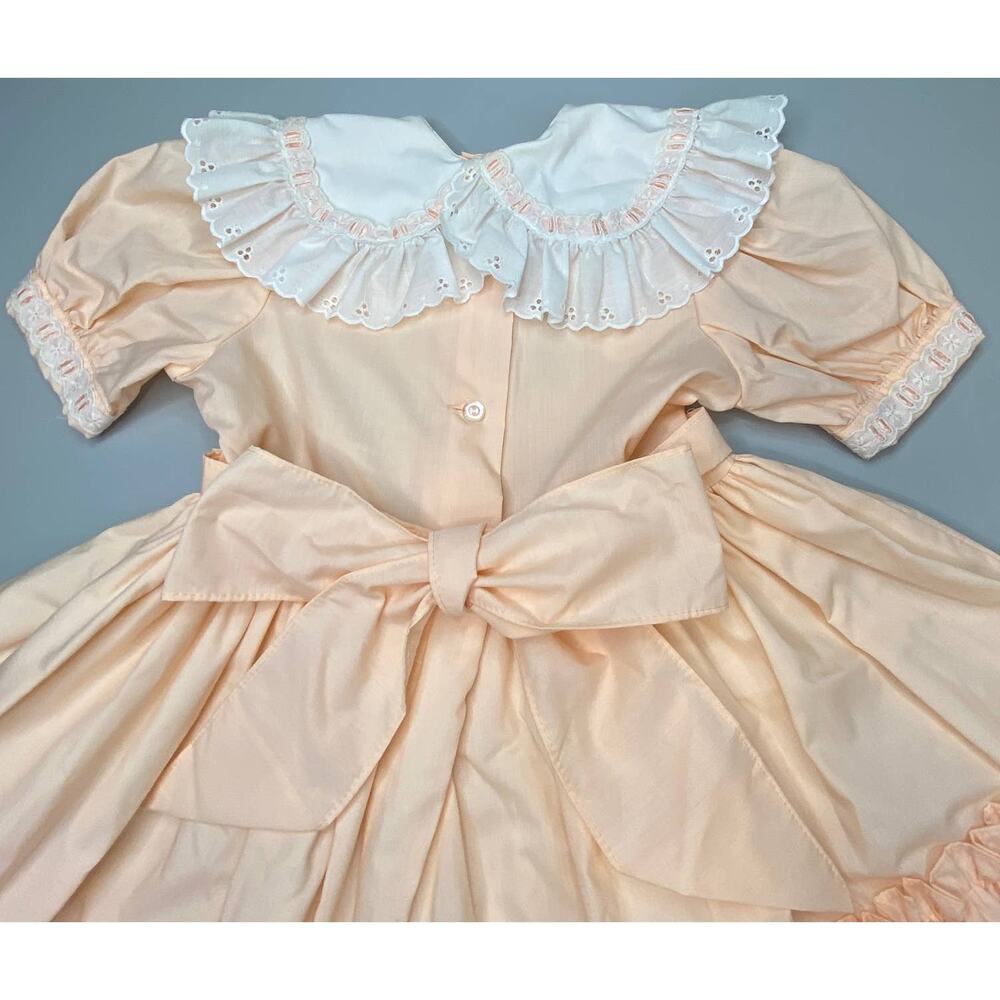 VTG Lilo California Full Circle Dress Girls Sz 5 Pageant Ruffled Tiered Party - Picture 4 of 12